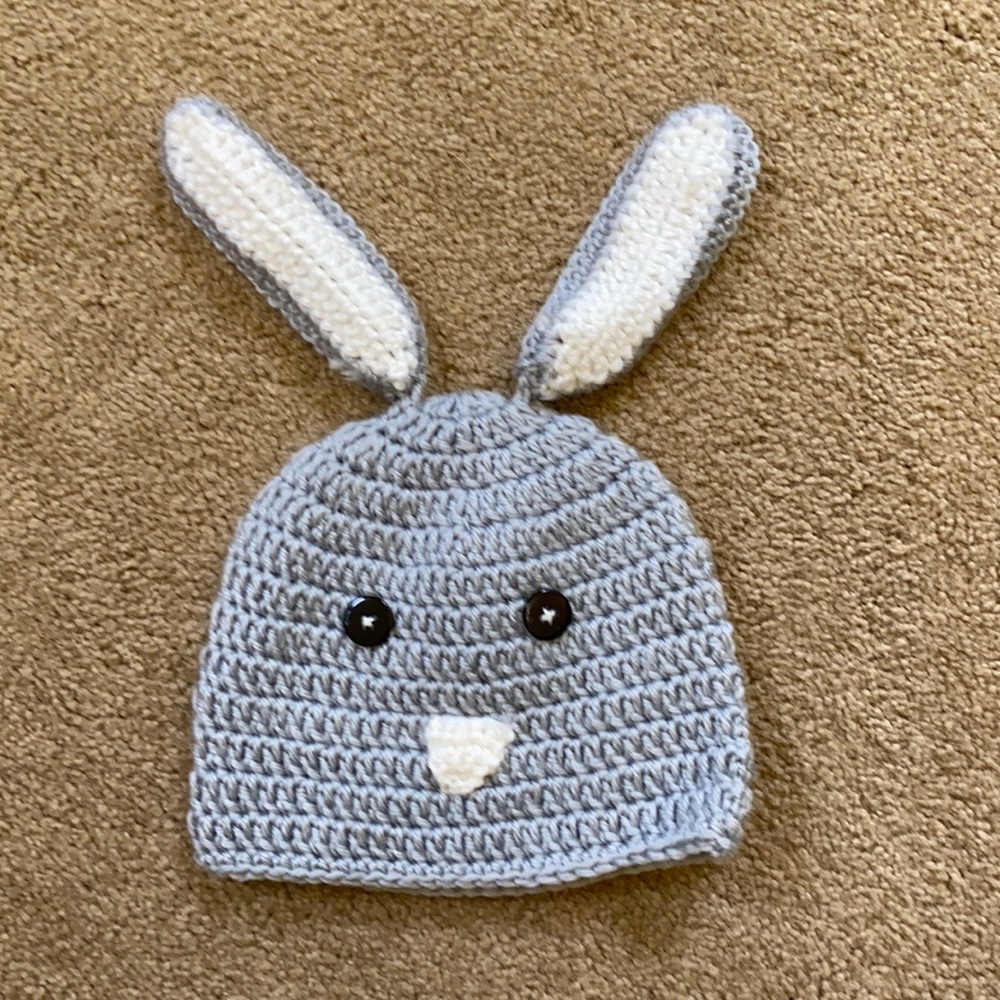 Knitted bunny hat